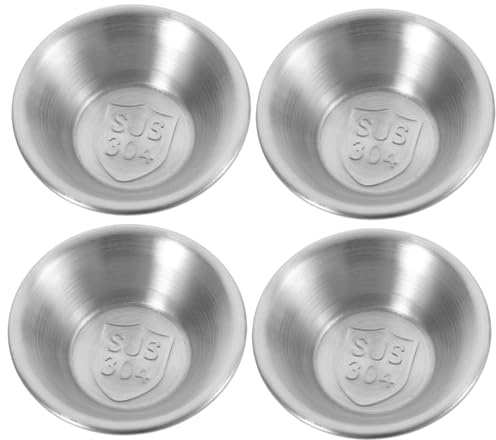 Mipcase 4pezzi Stampo per Crostatine in Acciaio Inox Rivestimento Antiaderente per Uova Muffin Tortine Utensili da Forno