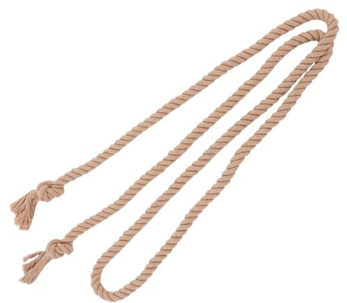 UKCOCO Cintura in Cotone e Tessuto Intrecciata Vintage da Uomo per Cosplay e Costume Prete, Cintura Decorativa Lunga in Corda, Accessorio Versatile per Abbigliamento Quotidiano e Eventi