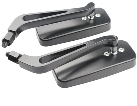 Universal-Motorradspiegel Für Cruiser Für Chopper Mit Rauch Blau Universal 8mm 10mm Schwarz Rechteck Motorrad Bobber Spiegel Runde Motorradspiegel