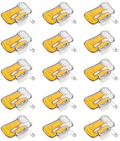 TEHAUX Lot de 15 Broches Lumineuses de Chope de Bière Accessoires Décoratifs Solide pour Vêtements et Paquet pour Fêtes Oktoberfest et Présents Originaux