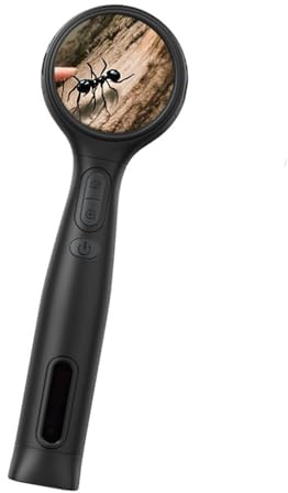 Generic Microscopio Digitale Elettronico per Bambini Portatile 500X Compatto e Leggero per Esperimenti Scientifici per Studenti per Bambini ABSScreenPortable
