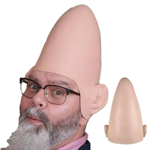 Generisch Alien Cone Kostümperücke Latex - Konische Maske & Perückenhaube für Purim Party, Adlerförmige Haut Gesichtsmaske & Cosplayhut für Bühnenauftritt Themenveranstaltung Verkleidung