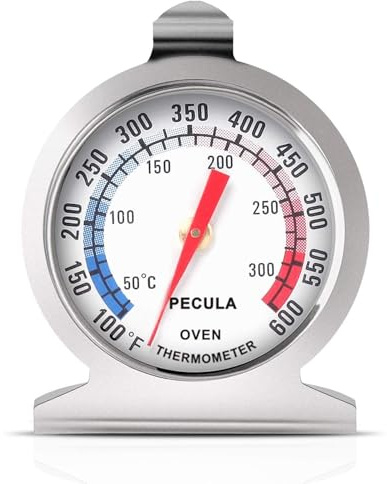 Termómetro de horno 50-300 °C, termómetro de cocina de acero inoxidable de lectura instantánea, termómetro de cocina para hornear, barbacoa