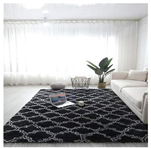 WWYL Flauschiger Teppich, Wohnzimmerteppich, Weicher Wohnzimmerteppich, Flauschiger Schlafzimmerbettteppich, Außenteppich, rutschfest, Yogadecke (A - 5,120 x 200 cm)