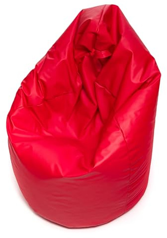 Ecopuf Sitzsack aus Kunstleder mit Füllmaterial EPS Perlen, etterfest Sofa XXL Kindersessel Erwachsene Sessel Hocker Pouf Kinderzimmer Gaming Sitzhocker 85x135 cm