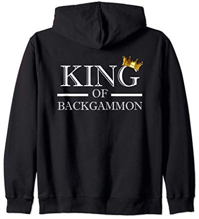 Re del Backgammon Giocatore Di Backgammon King Of Backgammon Felpa con Cappuccio