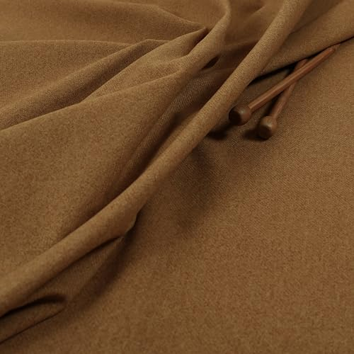 Redbrick Mill Fabrics Strapazierfähiger Vorhangstoff in Tweed-Optik aus Wolle in Einrichtungsqualität, orange (Meterware)