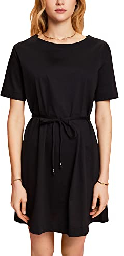 ESPRIT Damen 043EE1E342 Kleid, 001/BLACK, XS