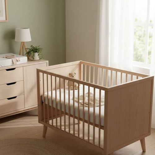 Easy Dort Babymatratze, 44 x 81 cm, für Wiege oder Kinderbett, hergestellt in Frankreich, antibakteriell, Sommer und Winter, doppelseitig, sehr bequem, Bezug aus Bambus, Öko-Tex®, Weiß