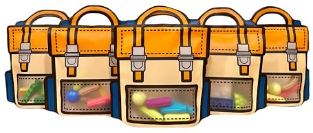 Trendybag Party-Geschenktüten mit Tragegriff oben, 20 Stück, mit Stand-up-Boden (klein, Orange)