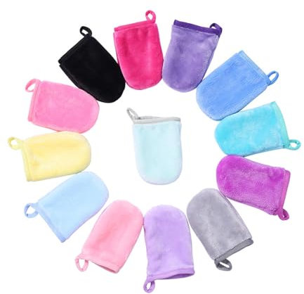 COZERI 6 Pcs Gant Démaquillant Lavable Microfibre,lingettes démaquillantes réutilisables,eponge visage,coton demaquillant lavable Ultra-Doux, Serviettes Lavables pour Tout Type de Peau