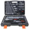 Anttyscar 216PCS Socket Set - 1/2, 1/4, 3/8 Professional Toolbox, 24 Tooth Ratchet Repair Tools, Socket and Spanner Set, Quick Release Reversible Ratchet for Auto Repairing and Household
