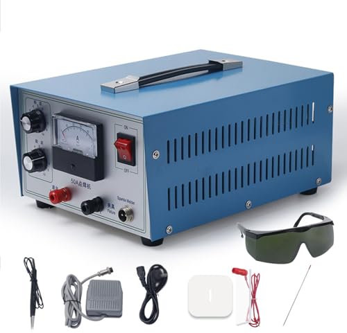 50A Jewelry Pulse Welding Machine, Electric Jewelry Spot Welde Jewelry Spot Welder, Hand-held 50A Pulse Spot Welder Welding Machine- Adjustable Output Powe/Jewelry Processing