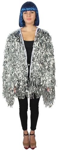 HPO Unisex dicke Metallic-Lametta-Folienjacke, Unisex