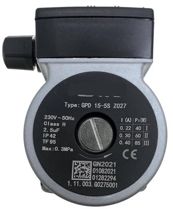 QCKRTAU Moteur de Pompe de Circulation d'eau partielle for chaudière à gaz GPD15-5S Z027, Compatible avec Protherm et Oasis. Pièces de Rechange.