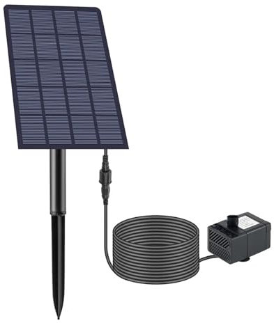 Fontaine Solaire Panneau De Fontaine 5 W 5 V Décoration De Jardin Panneau Solaire Pompe À Eau Système D'arrosage Kits Étanches IP68 pour Aquarium Décoration Jardin