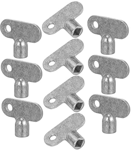 Angoily 10pcs Radiator Bleed Key Exhaust Valve Key Square Radiator Air Vent for Water and Tail