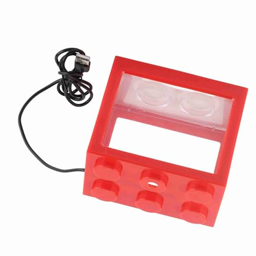 KIMISS Mini -Fisch, Fisch, Kleines Dekoratives Aquarium Klares Hydroponisches USB -LED Lampen Lampen Fischtank Aquarien Pflanzen Terrarium Aquaponic Fishtank Box mit Kabel und Tee Tischauto