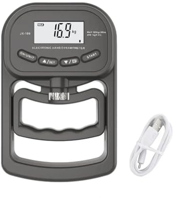 Tester for la forza della mano Trainer for presa Dinamometro elettronico for for misurazione dell'impugnatura(Black)