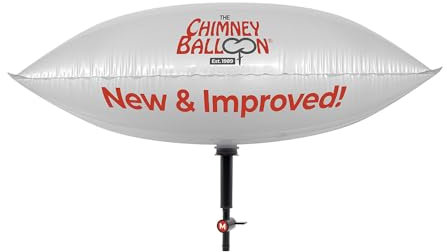 14 x 38 inch Large Chimney Balloon Chimney Draught Excluder + FREE mouth inflation tube - NEW AND IMPROVED Made in the UK