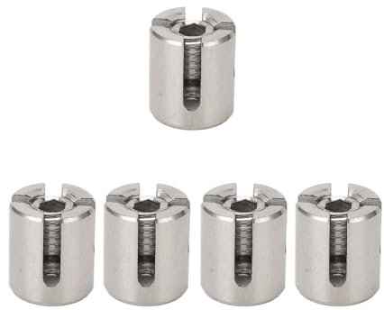 DollaTek 5Pcs Morsetti per Cavi a Croce in Acciaio Inossidabile Morsetti a Croce per funi Metalliche T316 Clip a Croce per Traliccio Marino a Fune Marina - 3mm