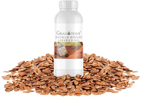 GRANOTONE Boiled Linseed Oil for Wood Finishing 6.8 fl oz 200 ml Furniture Polish Waterproofing Crack Filling Mixing with Paint and Putty