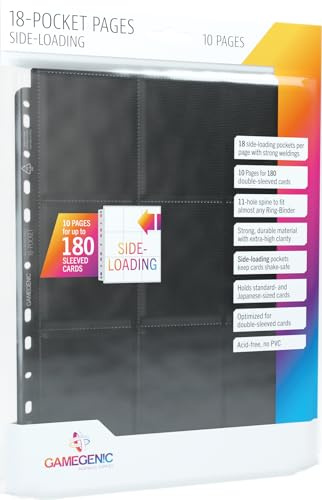 Gamegenic, Sideloading 18-Pocket Pages Black, Zubehör