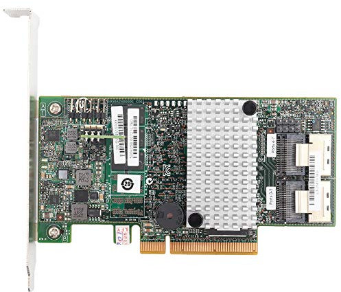 ciciglow Carte Raid Double Cœur LSI 2208, Carte de Contrôle Raid Principale, 8 Ports SATA + SAS Internes, Prise en Charge de Raid 0/1/5/6, 6 Go/s 512 M Raid