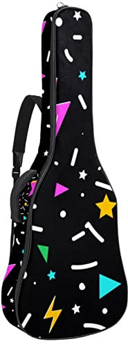 Akustikgitarre Tasche Wasserdicht Gitarre Rucksack Dicke Weich Gepolstert Herz Krone Prinzessin Weiß Konzertgitarre Tasche, Farbe4, 42.9x16.9x4.7 in, Taschen-Organizer