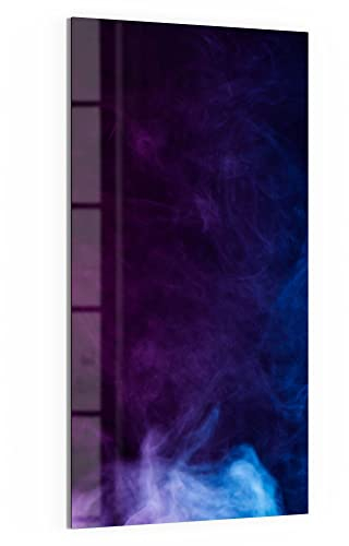 DEQORI Glas-Magnettafel | 50x100 cm groß | Motiv Bunter Farbdunst | Memo-Board aus Glas | Magnetboard inkl. Magnete, Stift & Tuch für Küche & Büro | Tafel magnetisch & beschreibbar