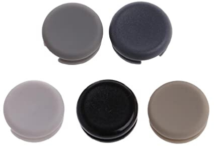 Lot de 5 capuchons de remplacement pour joystick analogique 3D / 3DS LL / 3DS XL en fibre argentée noire sésame rouge poule pour jeux et accessoires de jeu gadgets de jeu télécommande