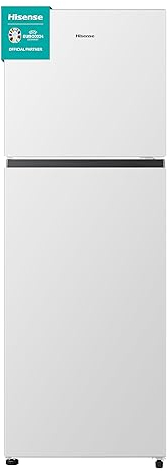 Hisense RT422N4AWE - Frigorífico Dos Puertas, Calss E, Capacidad 325 L Neto, Alto 170 cm,Multi Air Flow,Cajón Frutas y Verduras, Puertas Reversibles, No Frost, Silencioso 40 dBA, Color Blanco