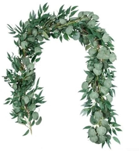URPIZY Guirlande de lierre artificiel de 1,8 m, résistante aux UV, chemin de table à suspendre, guirlande pour toile de fond de mariage, décoration murale (1 pièce)