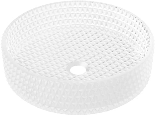Mexen 24013930, Lavabo da appoggio in vetro Aura, Frosted glass