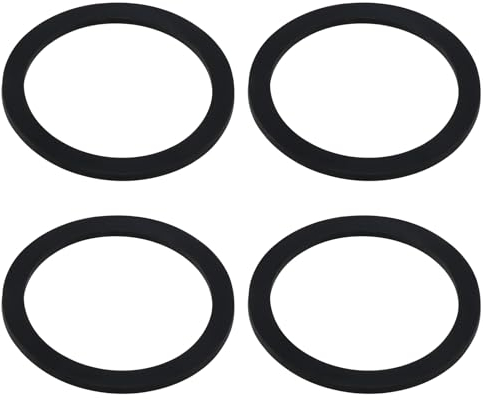 ECSiNG Pack of 4 90 mm Drain Siphon Replacement Rubber Drain Seal 105 mm x 85 mm x 4 mm Replacement Rubber Washer for Drain Fitting in Bathroom O-Ring for Shower Trays