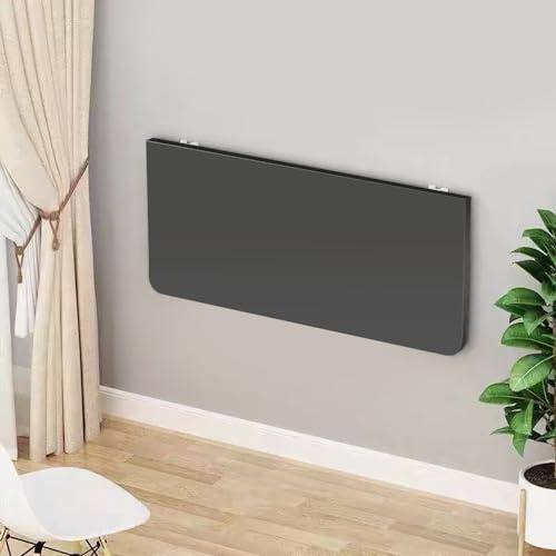 Tavolo pieghevole galleggiante per computer, scrivania mobile per lavanderia, tavolo da mangiare-80 x 50 x 1,6 cm, nero