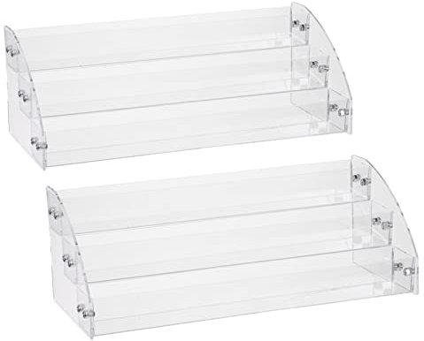 Baluue 2stücke Teiliges Nagellack-display- Transparenter Organizer Für Nagelkunst Zur Aufbewahrung Von Kosmetik Und Make-up Stufig Lang Für Jedes Schlafzimmer Und Nagelstudio