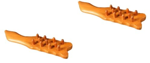 FOMIYES Lot De 2 Peignes À Cheveux En Bois Pour Un Massage Doux Du Cuir Chevelu Antistatiques Pour Le Soin Des Cheveux Manche Épais