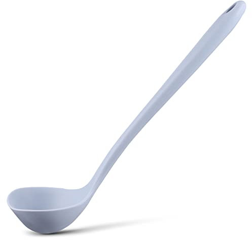 Cabilock Cucharón de Silicona para Sopa y Fideos Udon, Mango Largo de Nylon, Cómodo de Sujetar, Adecuado para Restaurantes E Izakayas