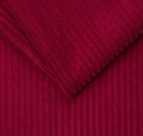 TAPHICEROS Cord Stoff, Rot, 100cm x 142cm, Meterware, Polsterstoff Material, Möbelstoff, Dicker Rippenstoff, Kord-Stoff, Bezugsstoff, Dekostoff für DIY Möbel Sofa Couch Kissenbezüge Kleidung