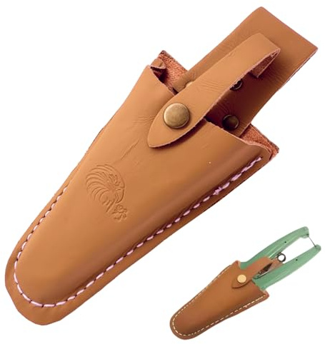 Lederholster für Gartenscheren und Werkzeuge, Robustes Lederetui mit Gürtelhalter, Universelle Tasche für Zangen, Scheren und Gartenmesser, Ideal für Gärtner und DIY-Enthusiasten