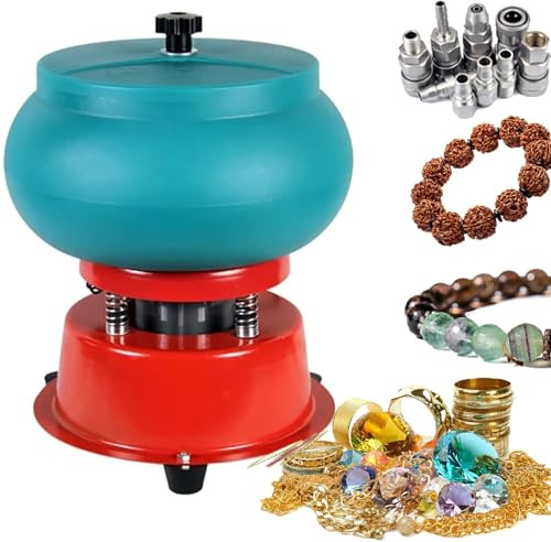 Machine de gobelet de Roche vibratoire, 5L Bijoux Vibration de Polissage de Vibration de Polissage Burning Grinding Rock Polishing Drum Machine, Outil de Fabrication de Bijoux Facile à Utiliser