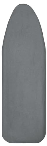LUKDUNG Bügelbrettbezug, Bügeltischbezug aus Baumwolle, Bügelbezug mit Elastischer für Dampfbügelstation, Passend für Bügeltische 120-125cm x 40-46cm, Grau