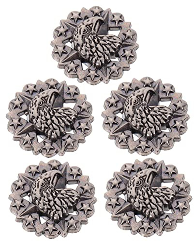 DOITOOL 5pcs Alloy Suitcase Buttons with Eagle Pattern Screws, Creative DIY Bag Fasteners for Luggage and Wallet Accessories, Sturdy Chic Metal Clasps for Travel and Craft Use