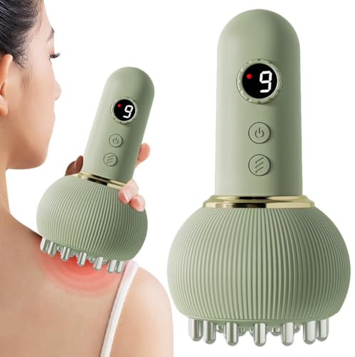 Zecnaud Lymphdrainage-Gerät mit Wärme-Infrarot EMS-Technologie 9 Vibrationsmodi Massagegerät für Schultern Nacken Arme Rücken, Bein Massagegerät mit Wärmefunktion und Vibration (Grün)