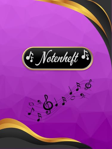 Notenheft Geige Notenbuch Cello Violine Musikunterricht Bratsche Notenlinienheft Große Lineatur Geigenunterricht Anfänger Violoncello Kontrabass ... da Gamba Notensysteme Musiker Rebec 02B11