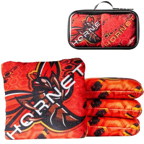 Wicked Wood Games Afterburner - Cornhole Bags - ACL COMP - American Cornhole League - 1x4 Cornhole Säckchen (Rot)