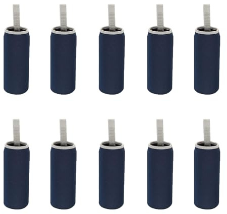 tooloflife 10 Stück Neopren Flaschenträger für 550ml, Stoßfeste Flaschenhülle mit Griff, Tragbarer Überzug Weich, Getränkehalter Zubehör für Reisen, Camping und Teamsport