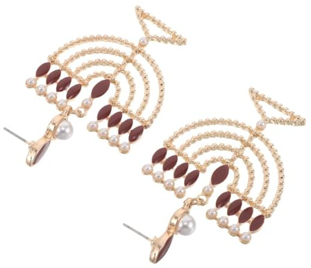 Mipcase Boucles D'oreilles Hanoukka en Alliage de Zinc Légères et Élégantes de Chandelier Orné de Cristaux, pour Soirées et Rassemblements Festifs