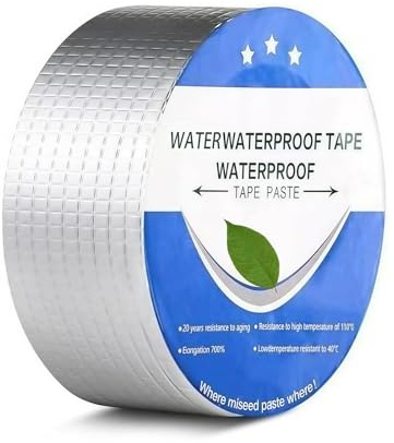 Butylband tätningstejp 5 cm x 5 m silver aluminiumfolie tejp, vattentät